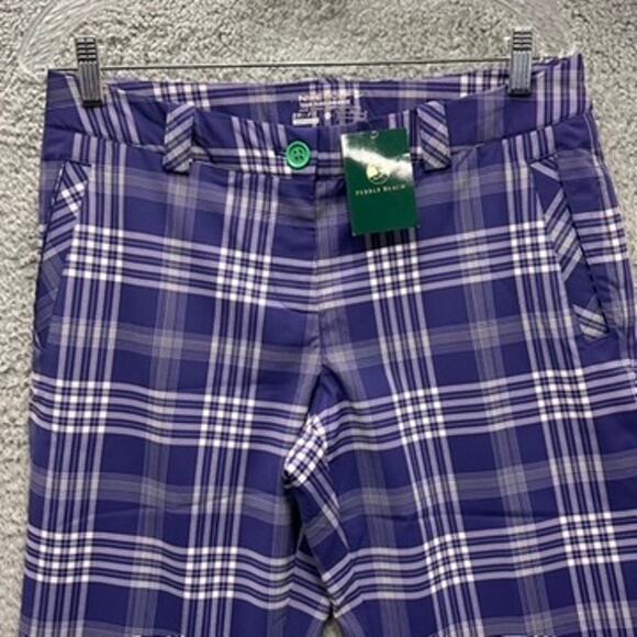 Nike‎ Golf Dri-Fit Women's Size 8 Pebble Beach Plaid Pants Outdoor Activewear - Picture 2 of 11